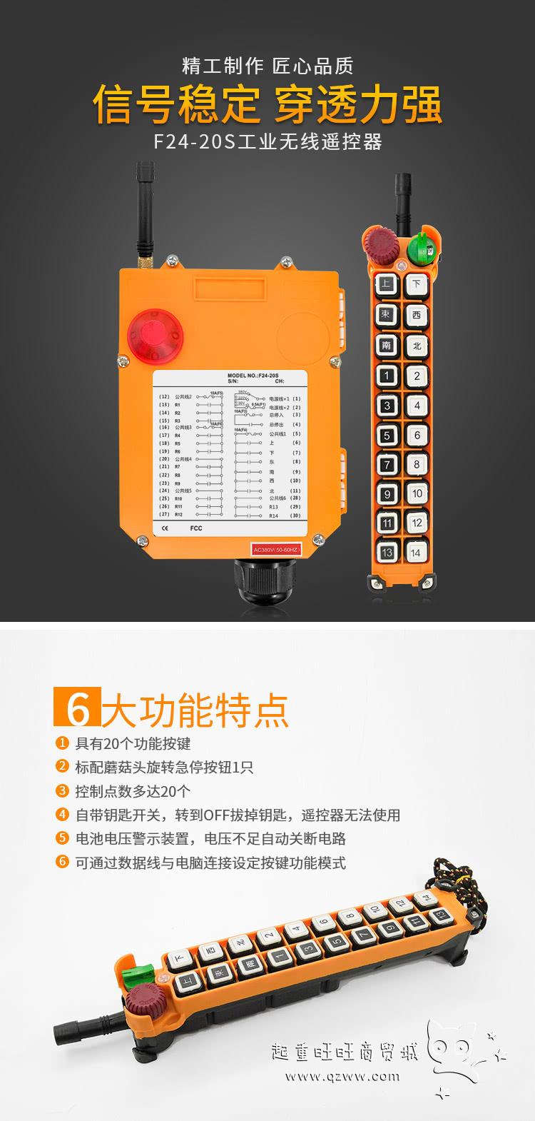 F24-20S系列工业无线遥控器