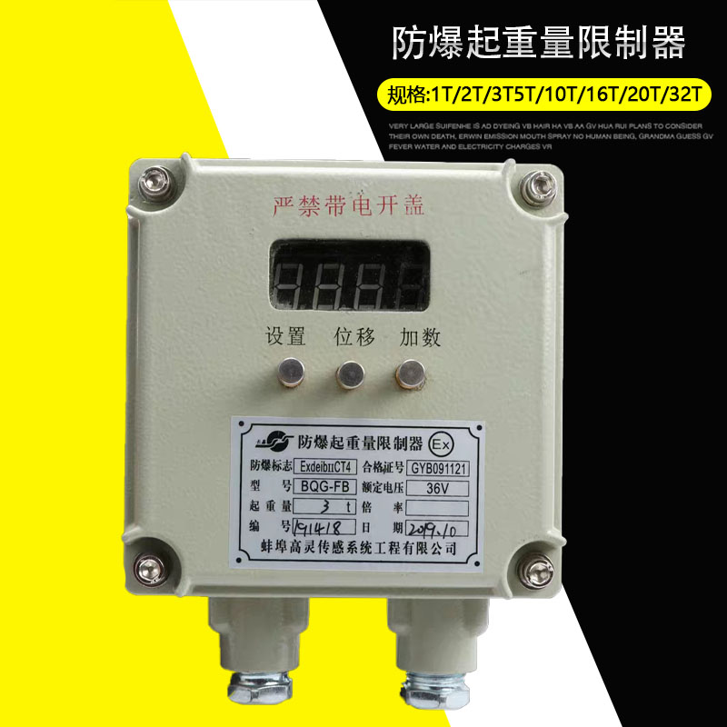 起重机行车BQG-FB防爆电动葫芦起重量限制器1T2T3T5T10T16T32吨